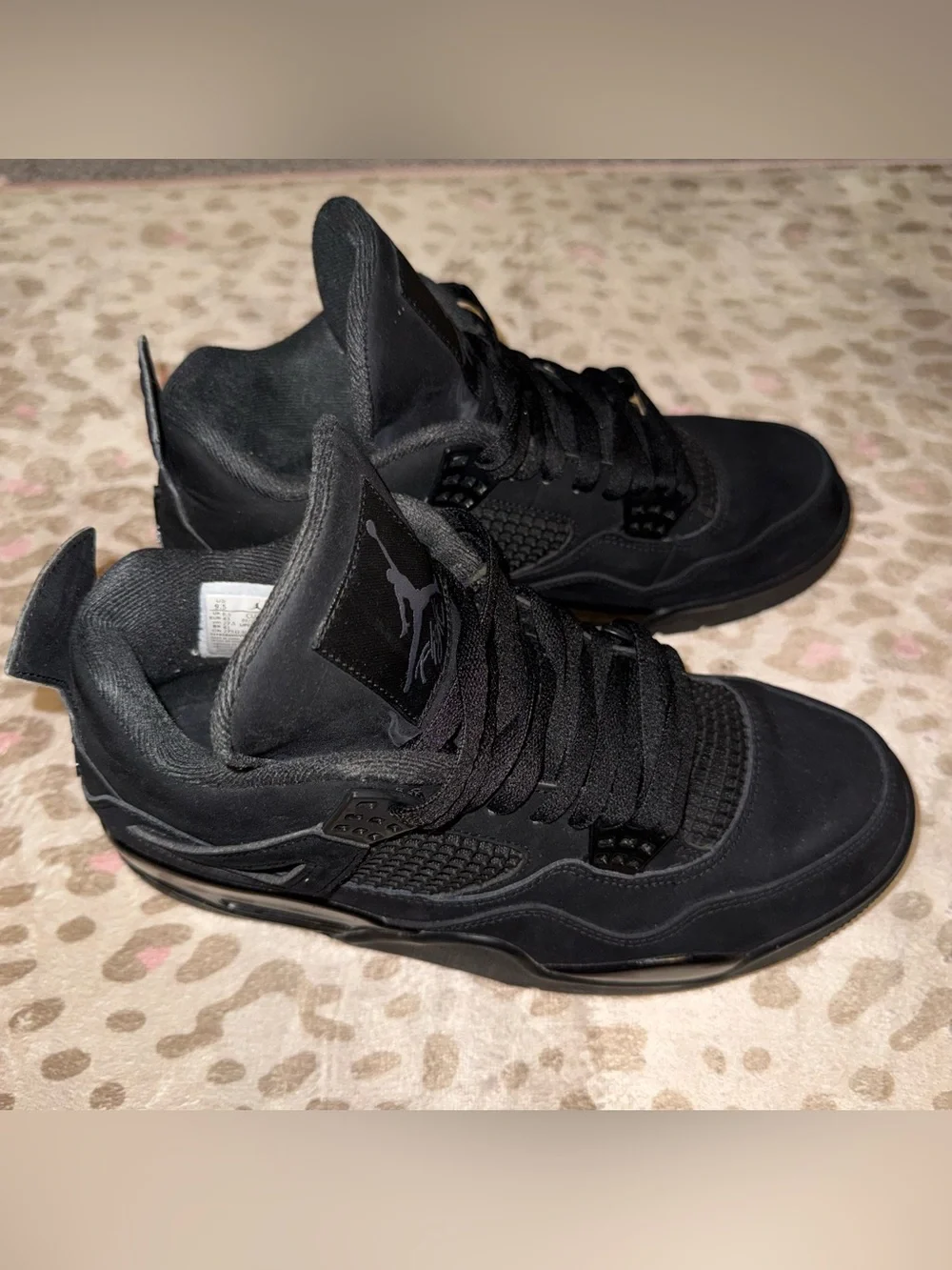 Air Jordan 4 Retro Black Cat 2020 Men’s Size 9.5 CU1110-010 Preowned